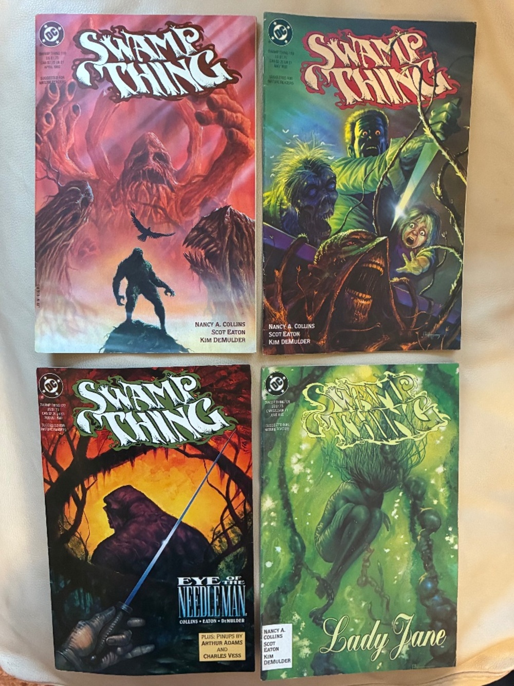 Four 1992 Swamp Thing DC comic books